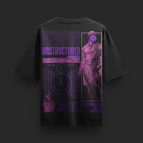 UNSTRUCTURED Vaporwave Statue Graphic T-Shirt