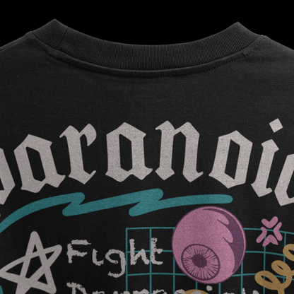 Paranoid Eye Graphic Tee — Retro Emo Streetwear