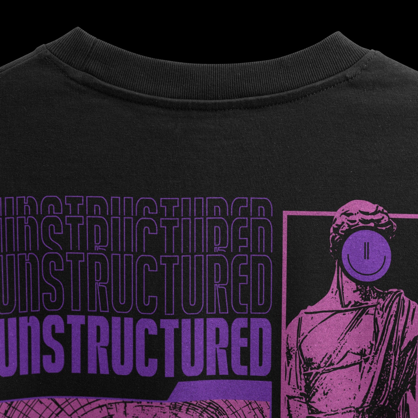 UNSTRUCTURED Vaporwave Statue Graphic T-Shirt