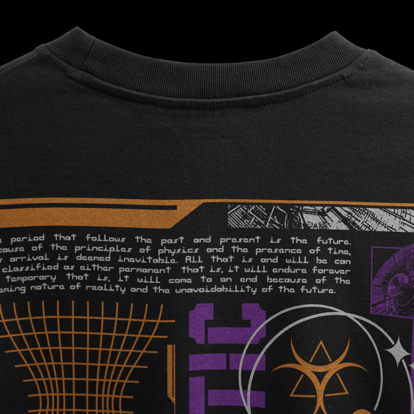 FUTURISTIC Cyberpunk Solar System Graphic T-Shirt