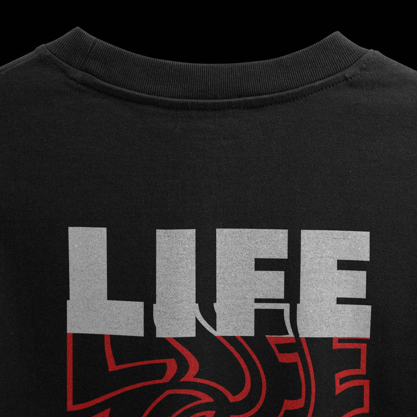 LIFE OR DIE Glitch Skull Graphic Streetwear Tee