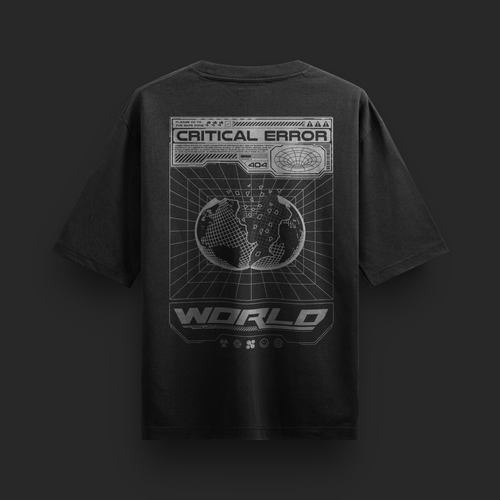 WORLD Critical Error 404 Cyberpunk T-Shirt